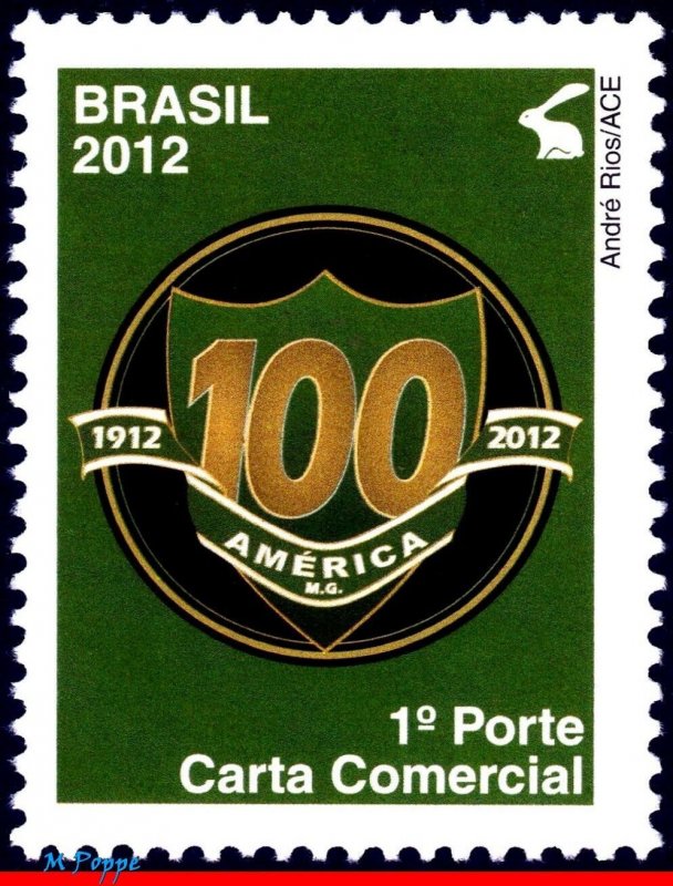 3216 BRAZIL 2012 CENT. AMERICA SPORT, FAMOUS CLUBS, SOCCER FOOTBALL, C-3187, MNH