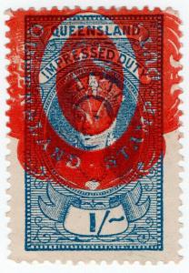 (I.B) Australia - Queensland Revenue : Impressed Duty 1/- (Brisbane)