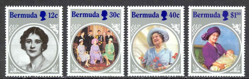 Bermuda Sc# 469-472 MNH 1985 Queen Mother 85th Birthday