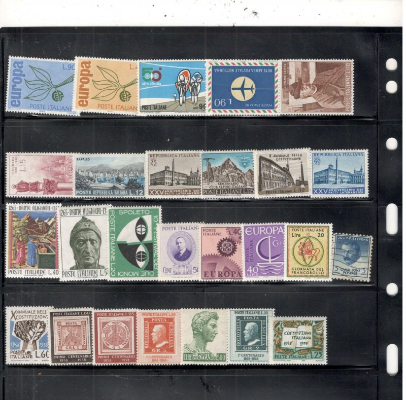 ITALY COLLECTION ON STOCK SHEET ALL MINT