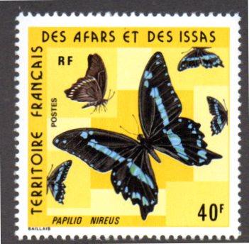 FRANCE 393 MNH SCV $4.75 BIN $2.90 BUTTERFLIES