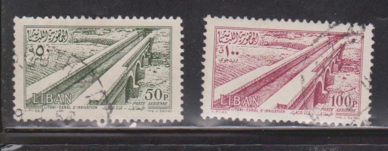 LEBANON Scott # C189-90 Used - Airmail Issue