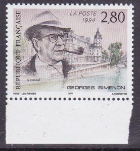 France 1994 2.80fr George Simeon Writer VF/NH