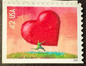 US # 4270 Man Carrying Heart 42c 2008 Mint NH