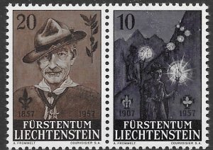 Liechtenstein   315-16   1957   pair  VF  Mint NH