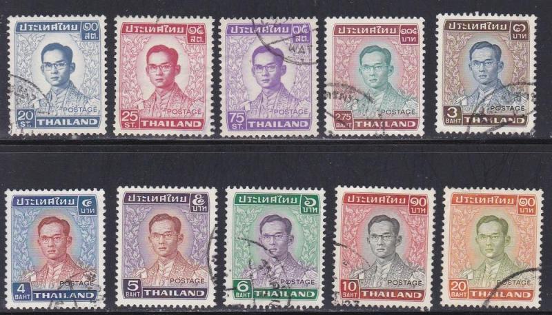 Thailand # 606-608, 610-616, King Type, Used 