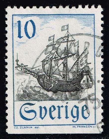 Sweden #738 Merchant Vessel in Oresund; Used (0.25)