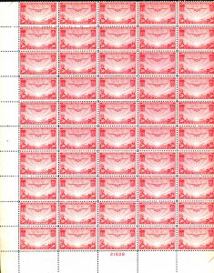 U.S. #C22 MINT PL# SHEET OF 50 OG NH