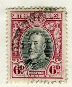 RHODESIA; 1931 early GV issue fine used 6d. value