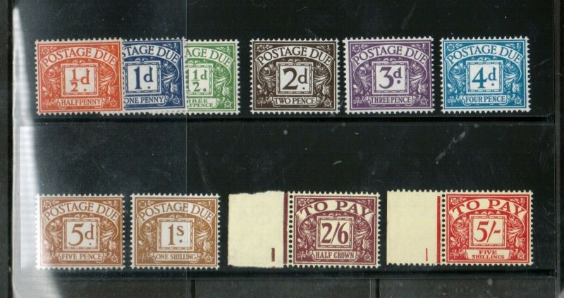 Great Britain #J45 - #J54 Extra Fine Never Hinged Set Of Ten