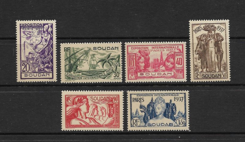 FRENCH SUDAN #106-11 PARIS 1937 EXHIBITION   MNH