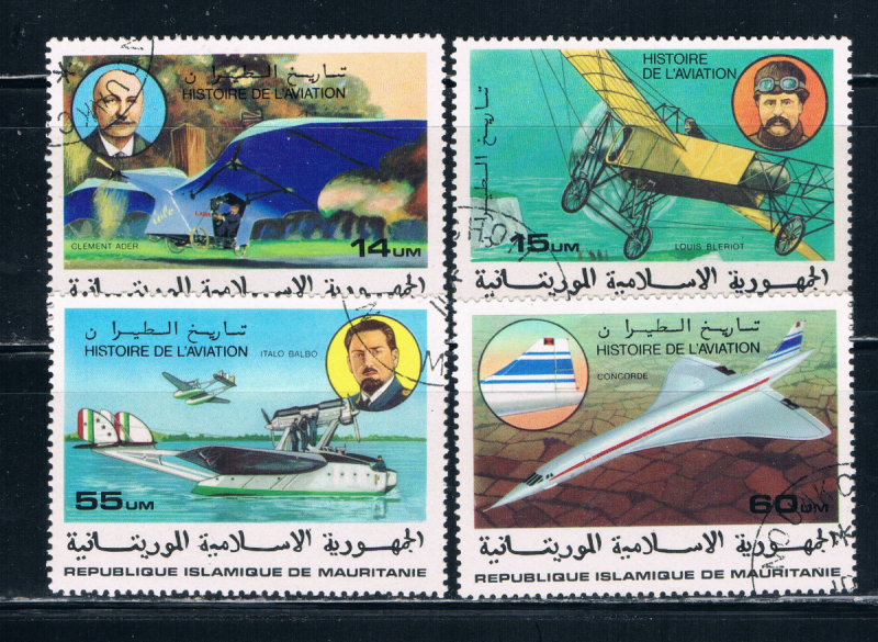 Mauritania 368-71 Used set History of Aviation (M0211)