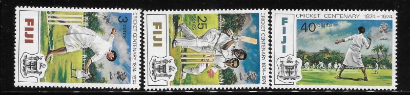 Fiji 1974 Centenary of Cricket Sc 344-346 MNH A2036
