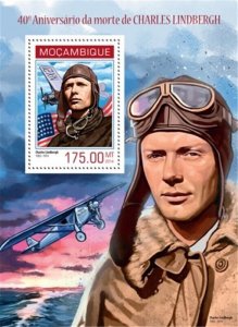 Mozambique - 2014 Charles Lindbergh Anniversary - S/S - 13A-1441