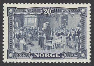 Norway Sc# 98 MH 1914 20o Constitution