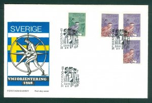 Sweden.1968 FDC. Cachet. The World Champ. In Orienteering. Sport. Engrav: Slania