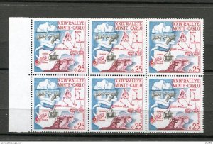 Monaco 1960 Block of 6 Mi 642 MNH Rally 13814