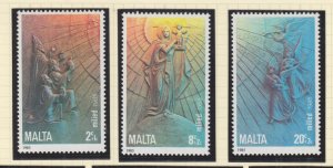 MALTA, 1985 Christmas set of 3, mnh.