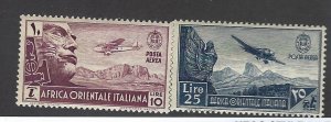 Italian East Africa  SC C10-C11 Mint hr F-VF SCV$35.00.....Check a bargain!