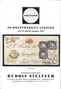 Steltzer: Sale # 119  -  119. Briefmarken-Auktion, Steltz...