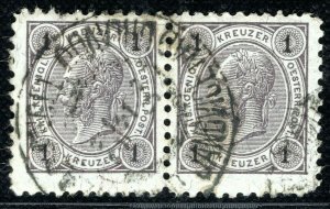 Bohemia Postmark AUSTRIA Stamp Pair *Janovice nad Úhlavou* Janowitz CDS BLACK133