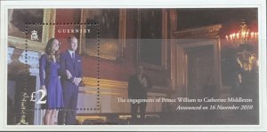 GUERNSEY 2011 MINIATURE SHEETS ROYAL WEDDING SGMS1380/1381