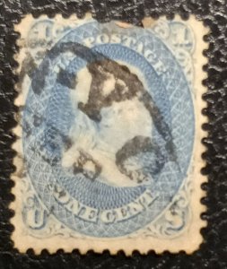 US #63 Used VF Perf Fault Top 1861