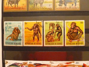 1962 BURUNDI & Guinea stamps collection Wild animal #10