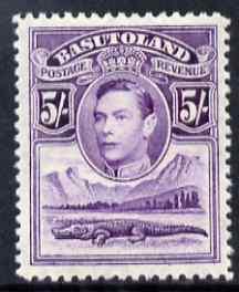 Basutoland 1938 KG6 5s violet very lightly mounted mint S...