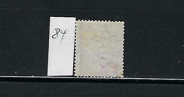 MAURITIUS SCOTT #84 1885-87 2C ON 13C SURCHARGE (SLATE)  - USED