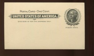 Puerto Rico UX1 Unused Postal Card (Cv 324)