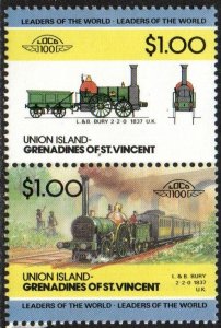 St. Vincent Grenadines - Union Island Sc #45 Mint Hinged pair