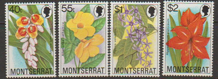 Montserrat SG 427 - 430 set of 4  MLH - Flowers