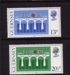 Guernsey Sc 281-2 1984   Europa stamp set mint NH