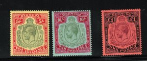 Bermuda #52 #53 #54 Very Fine Mint Lightly Hinged Trio