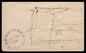RPO RR-115 o.S. & H. R. R. (JU 20 1859) bs on cover from Newmarket, UC to Q...