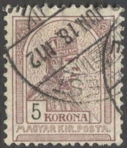 HUNGARY 1901 Sc 66  5k, used, VF, light cancel, cv $40