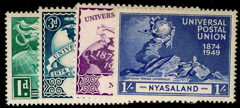 NYASALAND PROTECTORATE SG163-166, COMPLETE SET, VLH MINT. UPU