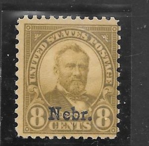 #677 MH NEBRASKA OVERPRINT ISSUE SINGLE