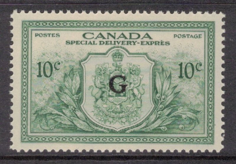 CANADA 1950 10c Official Special Delivery, G Overprint; Scott EO2; MNH