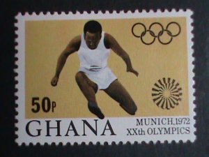 GHANA STAMP-1972-SC#454-8 20TH OLYMPIC GAMES MUNICH'72 STAMP SET VERY FINE
