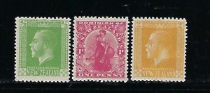 NEW ZEALAND SCOTT #176-178 WMK PRINTED ON BACK  - MINT HINGED