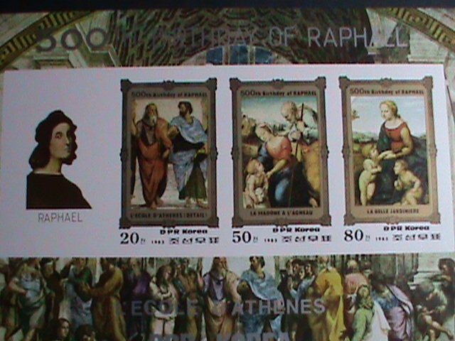 ​KOREA STAMP:1983- SC#2285 500TH ANNIV:BIRTH OF RAPHAEL-PAINTER IMPERF-MNH S/S