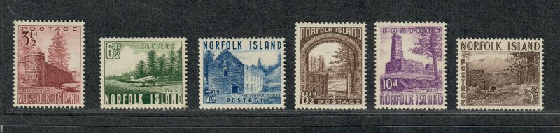 Norfolk Island Sc#13-18 M/NH/VF, Cv. $38