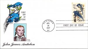 FDC 1967 SC #C71 Fluegel Cachet - Audubon, NY - Single - F63556