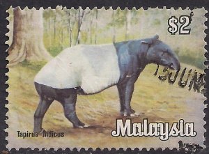 Malaysia 1979 QE2 $2 Malayan Tapir Used SG 195 ( A50 )