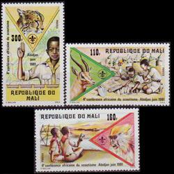 MALI 1981 - Scott# 425-7 Scouting Conf. Set of 3 NH