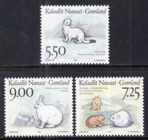 Greenland 270-272 Mammals MNH VF