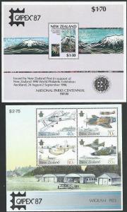 NEW ZEALAND 1987 CAPEX pair souvenir sheets MNH cat NZ$50..................60718