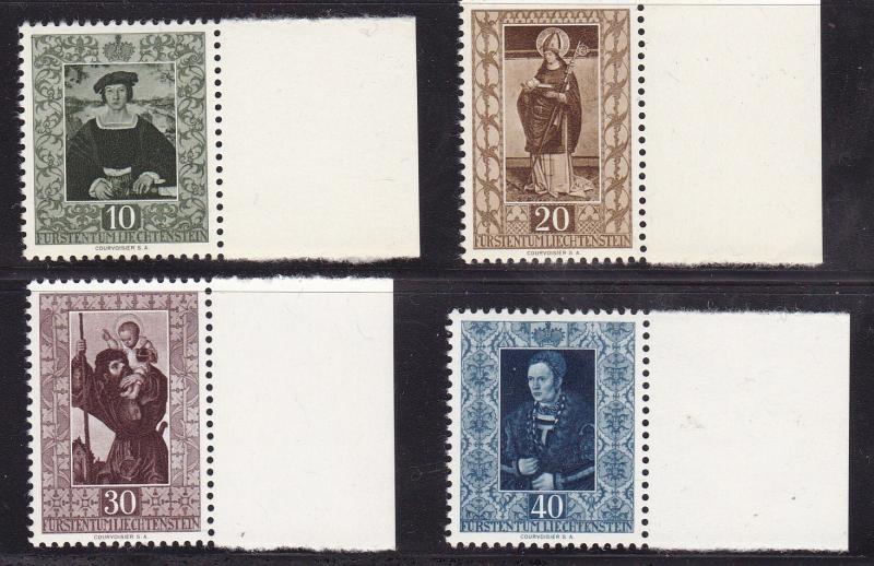 Liechtenstein 1953 Paintings Set Complete (4) in VF+/NH(**) Condition